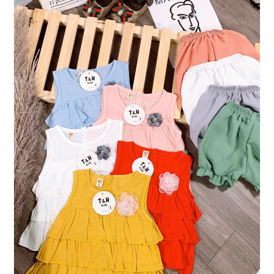 bộ áo 3 tầng cực xinh cho bé gái - b3t