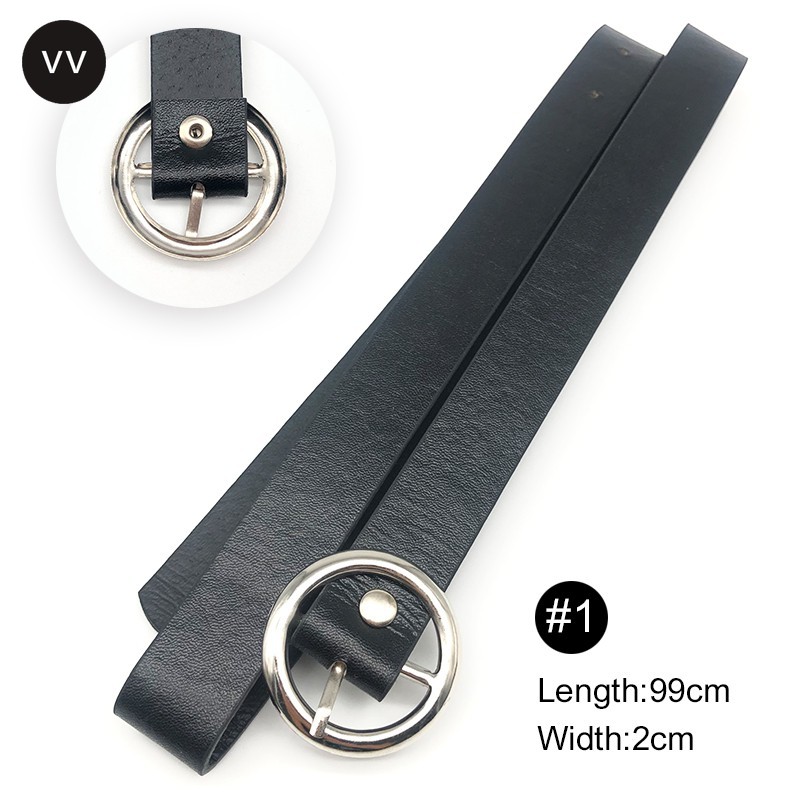 Thắt Lưng Da Pu Khóa Kim Loại Thời Trang Cho Nữ