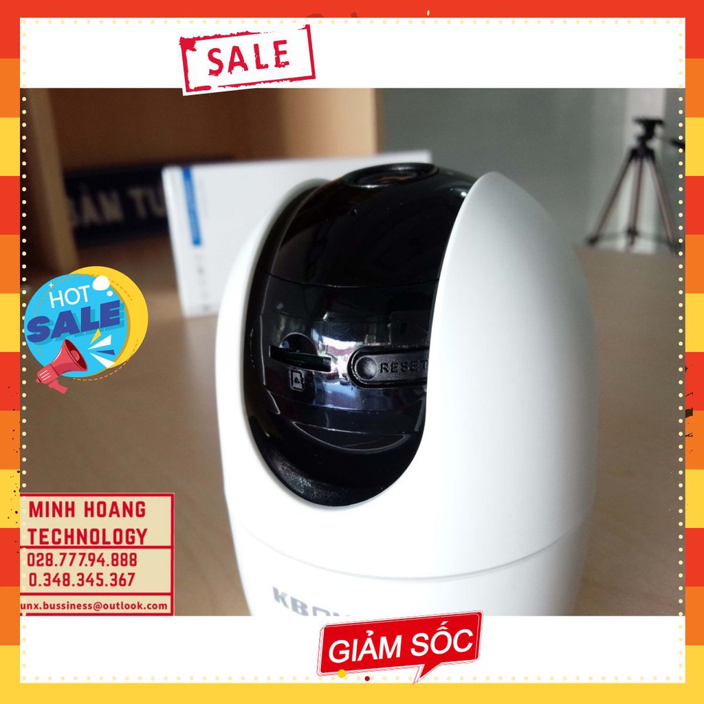 Camera IP wifi KBVISION trong nhà - xoay 360 độ - nghe nói 2 chiều KBONE H21PW - Hàng chính hãng