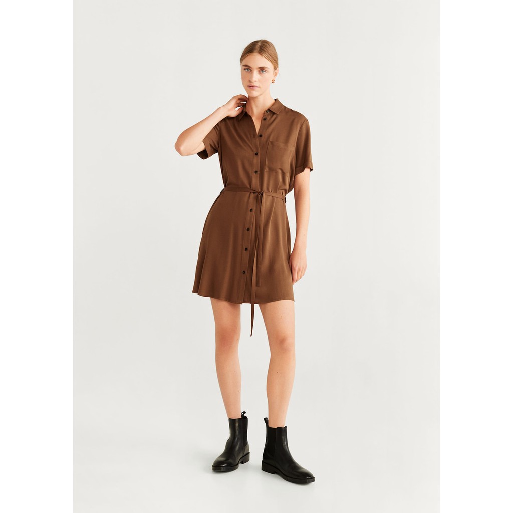 Bow shirt dress