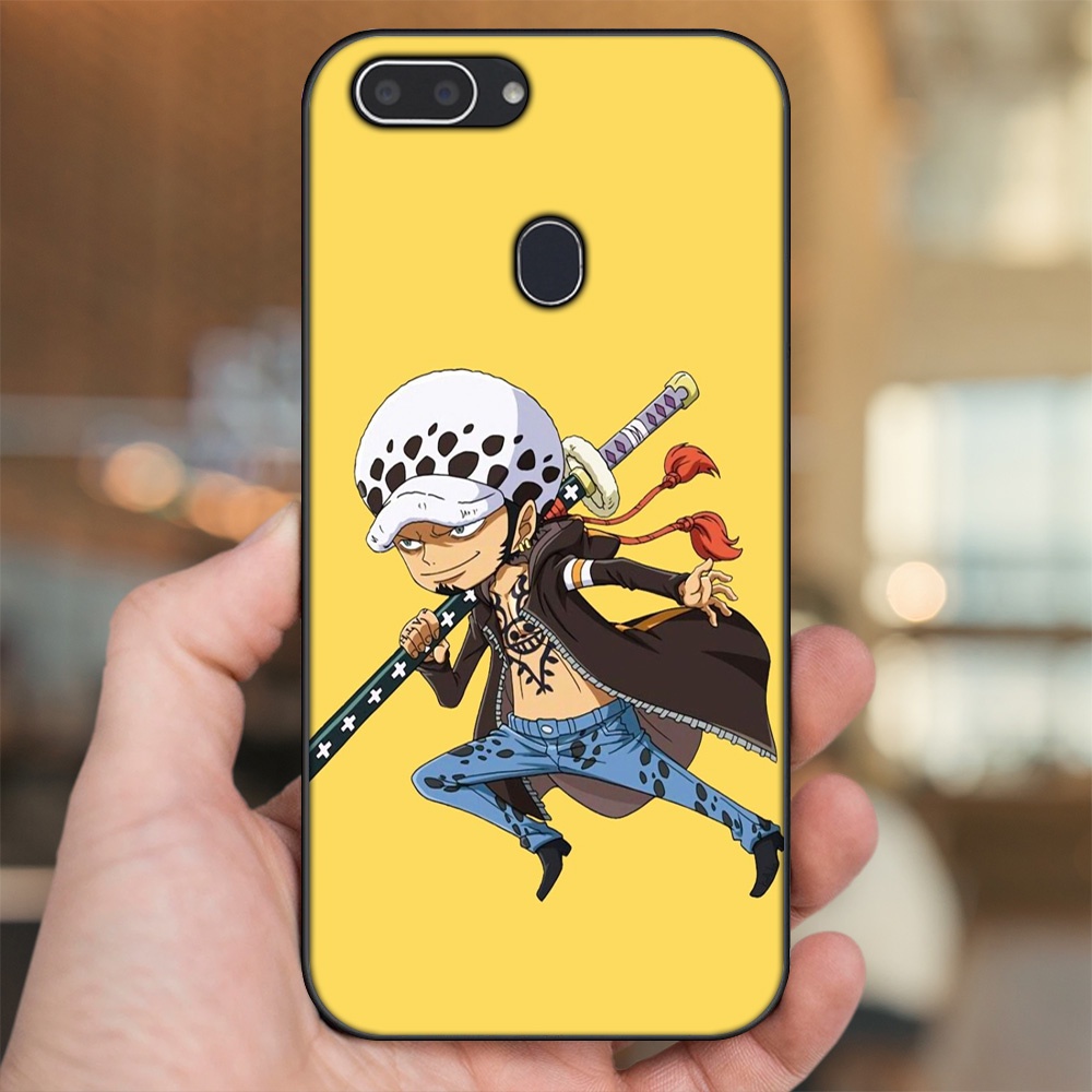 Ốp lưng Realme 2 viền đen in hình Law One Piece