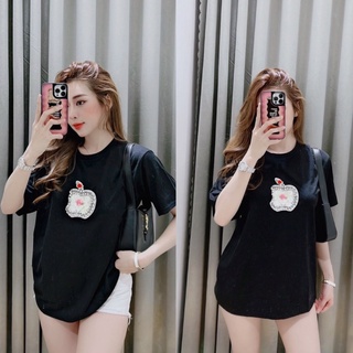 Áo thun đính hạt form rộng oversize (bao chất đẹp)