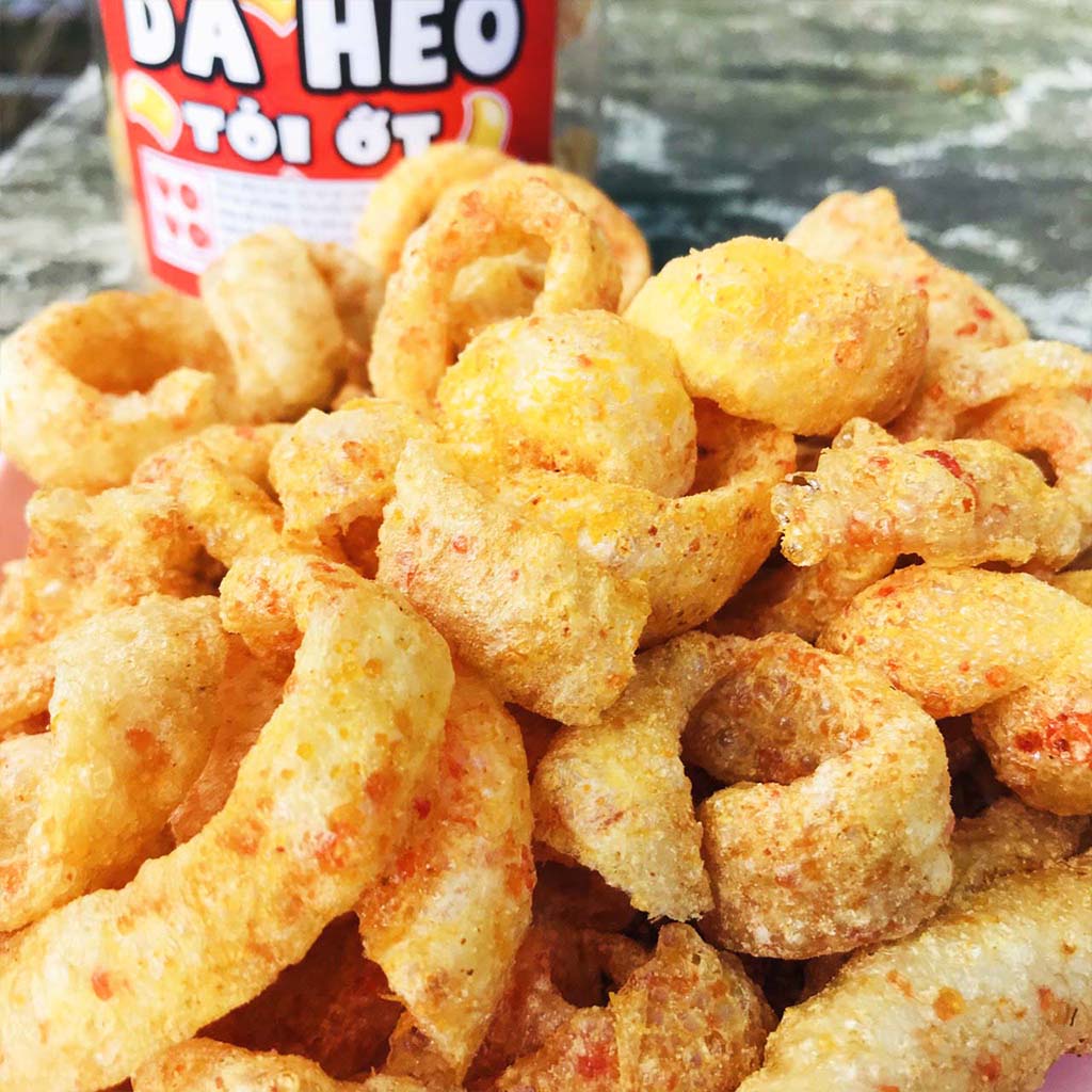 Da heo cháy tỏi, da heo chiên giòn tỏi ớt đồ ăn vặt YOYO | BigBuy360 - bigbuy360.vn