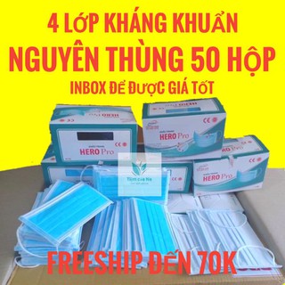 1 Thùng khẩu trang Hero Pro 4 lớp kháng khuẩn
