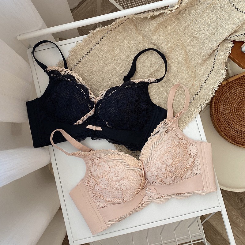 Set bộ đồ lót nữ ren sexy cao cấp Hoangmiisu áo ngực nữa không gọng, mút dày nâng ngực Hoa Trà | BigBuy360 - bigbuy360.vn