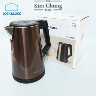 Ấm đun siêu tốc 2 lớp cách nhiệt lock&lock ejk631 blk 1.7 lít màu đen- hàng chính hãng