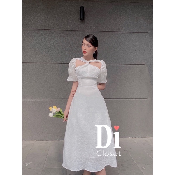 ĐẦM XOẮN NGỰC CÓ TAY HÌNH THẬT SHOP CHỤP