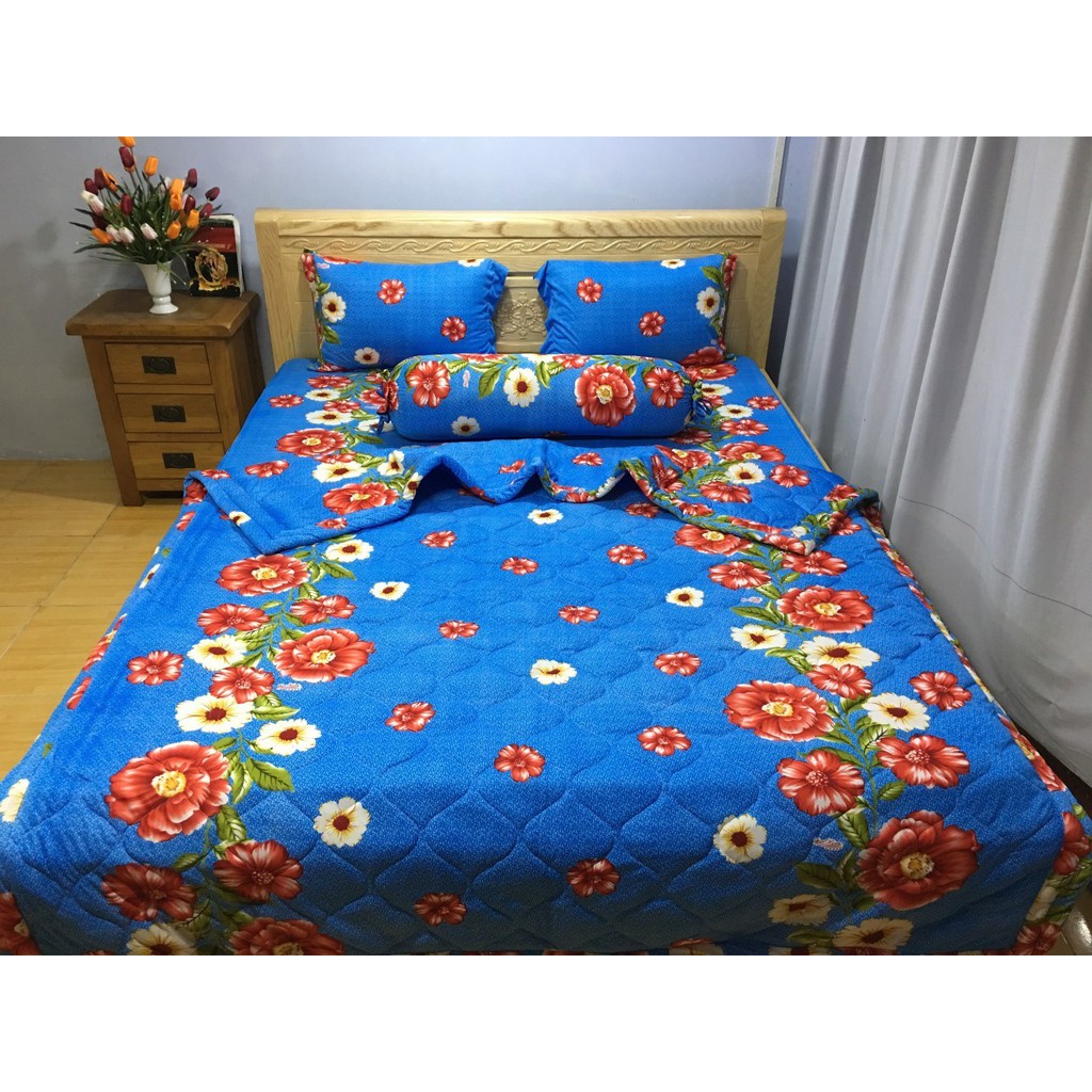 Bộ Drap Thun Hàn Quốc Mát Lạnh { 4 món }