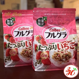 Ngũ cốc Calbee màu hồng 600g date T11/2020  Nhật bản