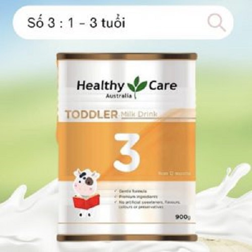 Combo 2 hôp Sữa bột Toddler Milk Drink Healthy Care số 3 của Úc - Bổ sung dưỡng chất giúp bé phát triển toàn diện (900g)