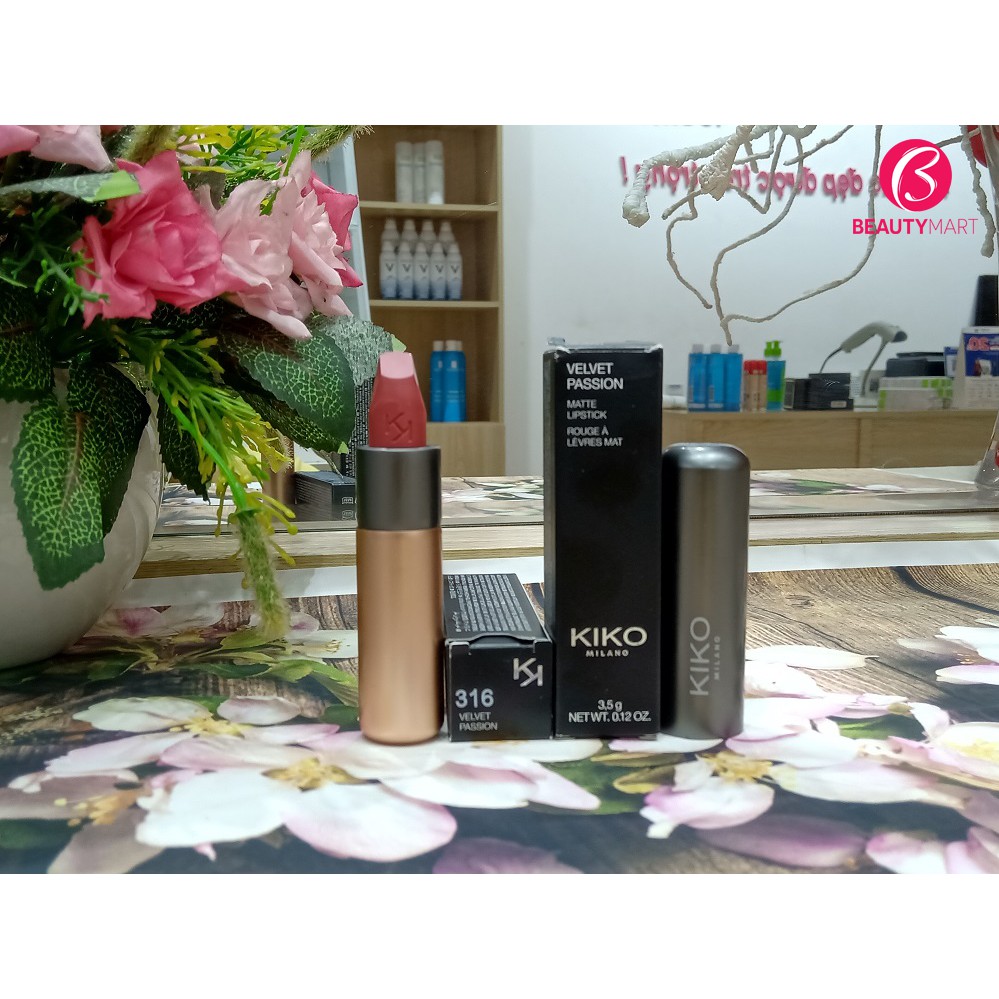 Son Kiko Matte Velvet Passion Màu 316 Vintage Rose