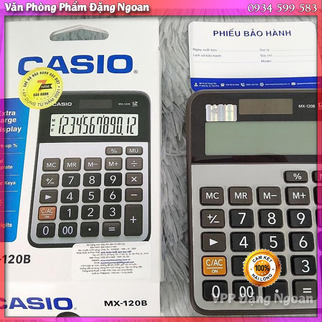 ❤️  Máy Tính Casio MX - 120B (Chính Hãng Bảo Hành 2 Năm) - Đặng Ngoan Shop