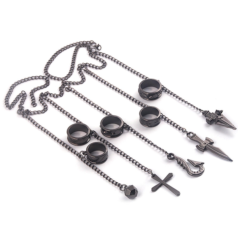 Vòng Tay Dây Xích Nối Nhẫn Họa Tiết Phim Hoạt Hình Hunterxhunter