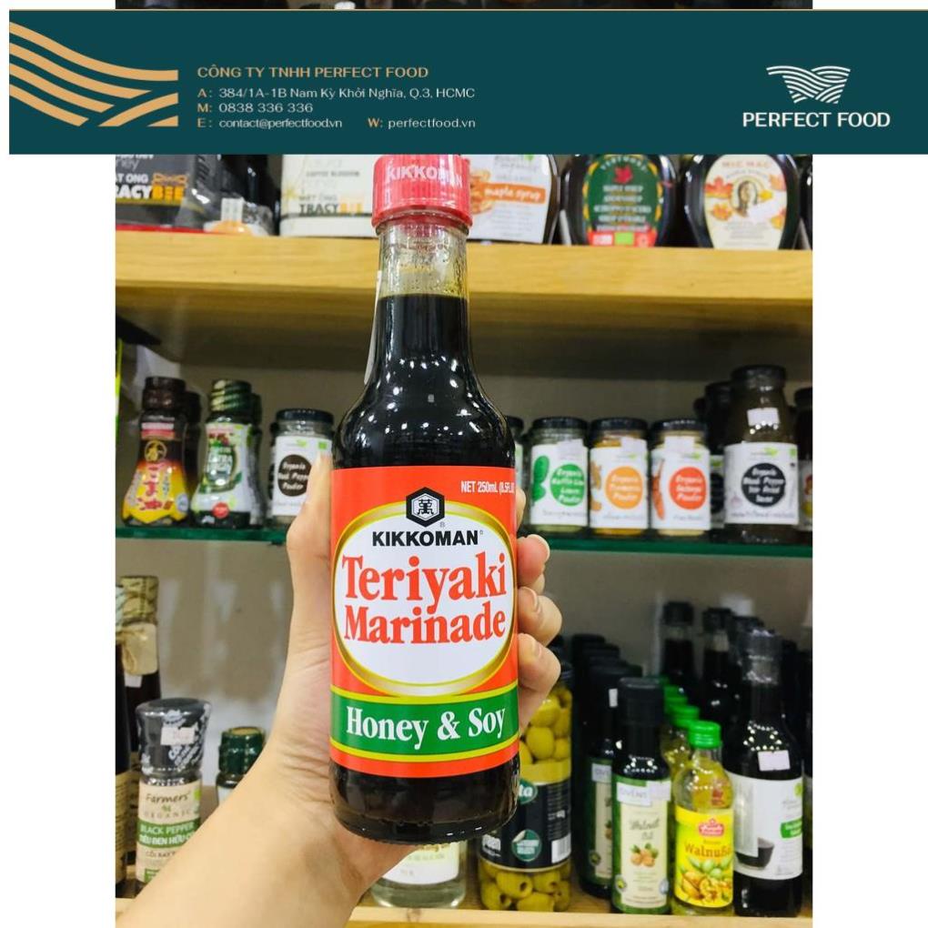 Sốt tẩm ướp Teriyaki Mật Ong & Nước tương hiệu Kikkoman 250ml