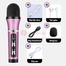 Micro thu âm C25 tích hợp soundcard – Mic live stream, hát karaoke giá rẻ