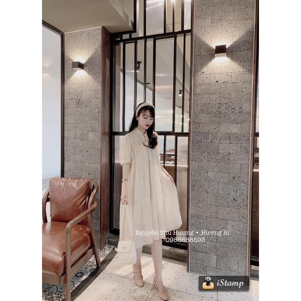 VÁY VOAN BE CỔ VIỀN REN CHO NỮ | BigBuy360 - bigbuy360.vn