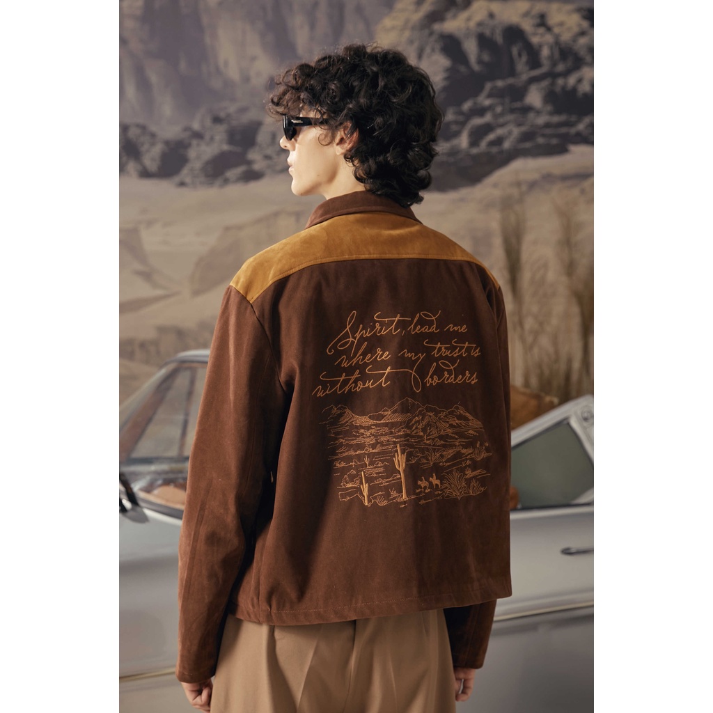 BLANKESPACE Áo Khoác Dessert Jacket Vải Da Lộn Thời Trang Nam Nữ Unisex