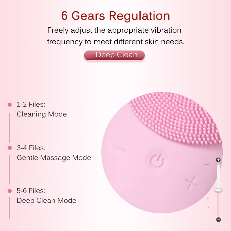 Electric Silicone Facial Cleanser Brush Face Cleaning Washing Sonic Vibration Massage Skin Blackheads Remover Pores Spot Cleaner