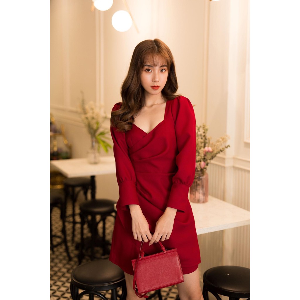 Đầm Kiểu Xếp Eo Cách Điệu 3 Màu - EDINI - D1185 | BigBuy360 - bigbuy360.vn