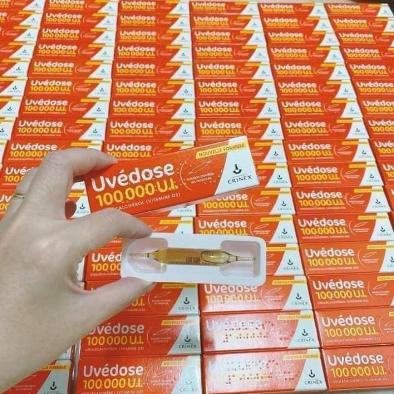 canxi D3 Uvedose 100000 UI cho bé từ 18 tháng tuổi, Pháp liều cao(2024)