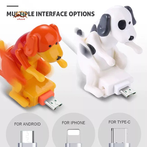 UHSSM Tiktok Cáp Sạc Usb Đa Năng Hình Chú Chó Đáng Yêu Dây Cáp Sạc Đa Năng Dành Cho Điện Thoại Dây @VN