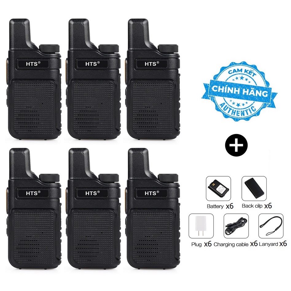 Bộ 6 Máy Bộ Đàm HTS HT-900 Siêu bền, Vượt trội về âm thanh, Độ bền cao
