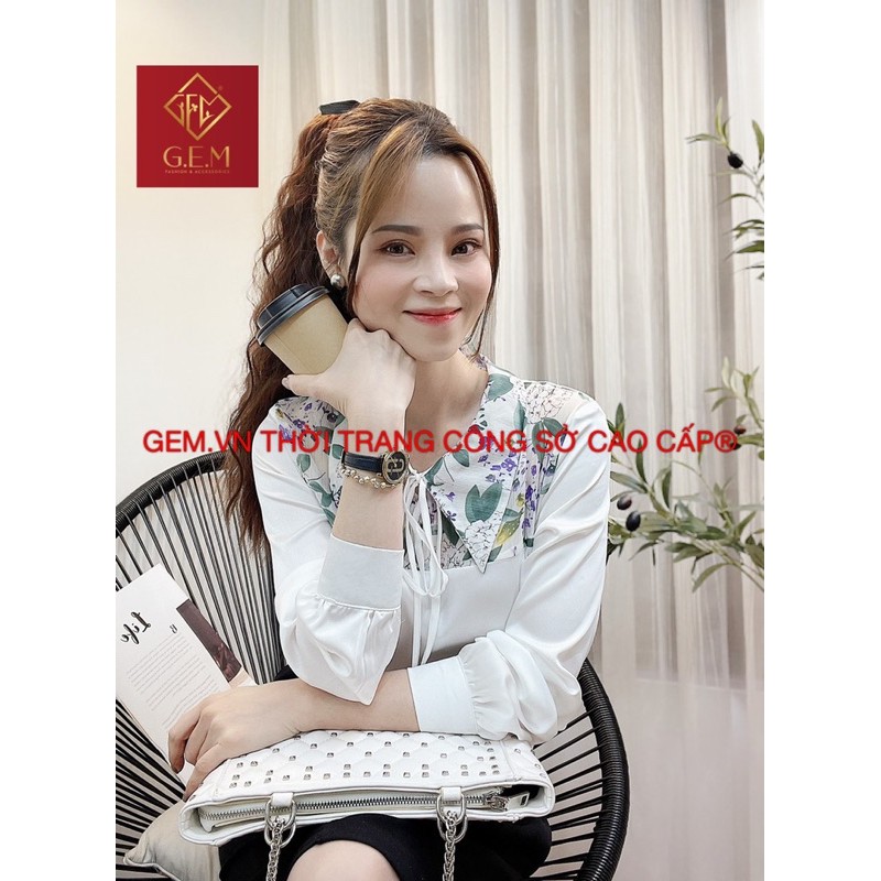 [BÁN BUÔN&amp;LẺ] Áo sơ mi kiểu nữ - hoạ tiết lạ và độc đáo thời trang - dễ phối với chân váy hoặc các loại quần - GEM.VN