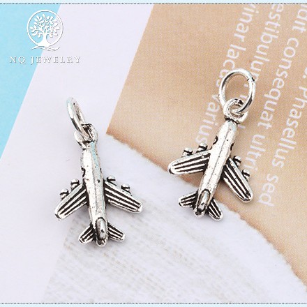 Charm bạc s925 máy bay treo - Charm bạc máy bay treo NQ Jewelry