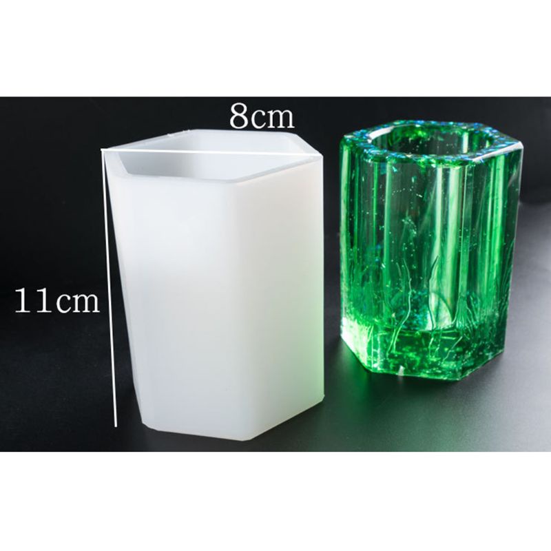 Khuôn Làm Giá Đỡ Cọ / Bình Hoa Bằng Nhựa Epoxy Độc Đáo DIY