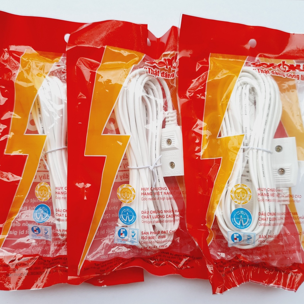 Dây nguồn Sopoka đấu sẵn công tắc, chui đèn