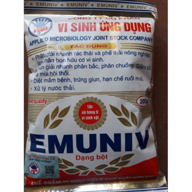 Chế phẩm vi sinh EM chế phẩn EMUNIV ủ phân rác thải (LH)