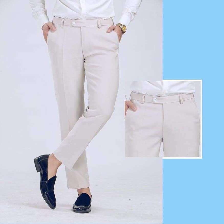 Quần âu nam ống côn Hàn Quốc chất vải tuyết hàn, Quần tây nam co giãn