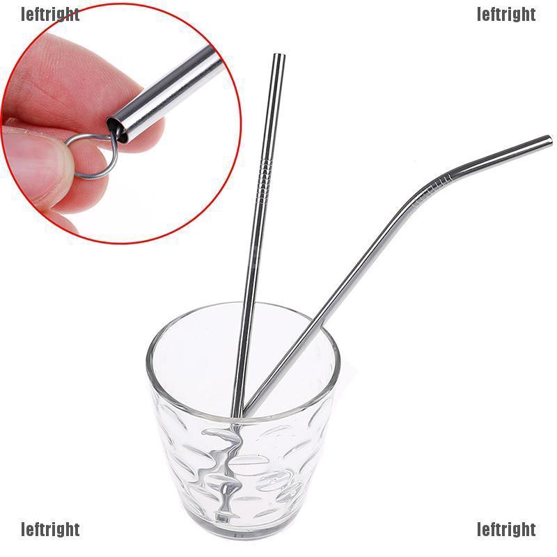 Bộ 4 Ống Hút Bằng Thép Không Gỉ Kèm 1 Bàn Chải Vệ Sinh