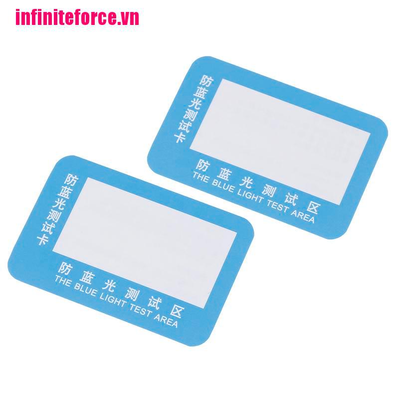 [IN*VN]10Pcs/set Anti Blue Light Purple Test Card For Glasses Reusable Polarized Test