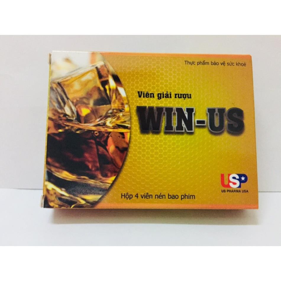 [CHÍNH HÃNG ] Viên giải rượu  WIN - US - ( hộp 4 viên )