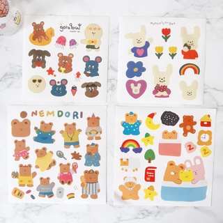 Aroee Sticker 1 Tấm Sticker Dễ Thương Dán Trang Trí Nhật Ký Sổ Lưu Niệm