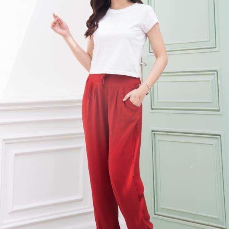 Quần Lanh Việt Thắng Hàng Đẹp Bo Chun Gấu Dây Rút Cạp