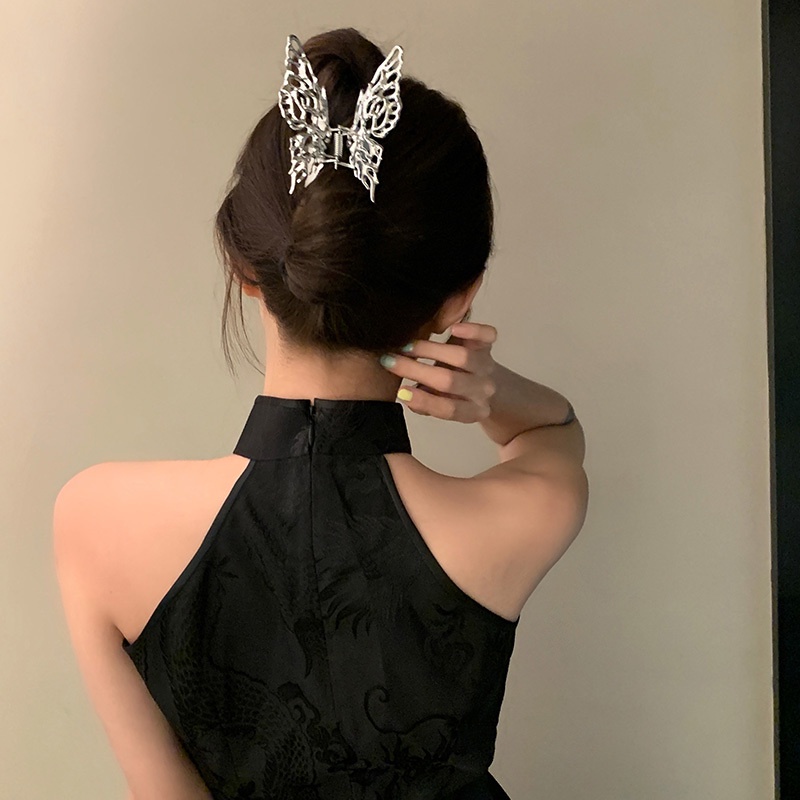 Kẹp Tóc Cá Mập Lớn Bằng Kim Loại Phong Cách punk Cổ Điển Cho Nữ