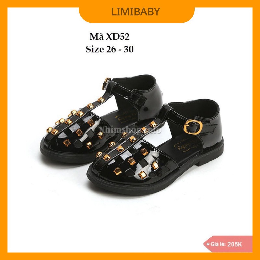 Sandal bé gái 3 - 6 tuổi kiểu nạm đinh cá tính XD52