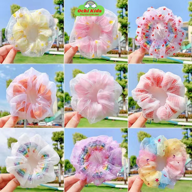 [MẪU HOT HIT] Dây Buộc Tóc Vải Nhiều Màu Phong Cách HÀN QUỐC, Cột Tóc Scrunchies Xinh Siêu Hot