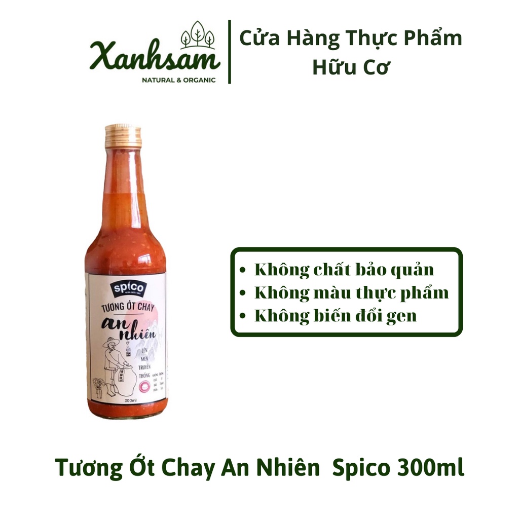 Tương Ớt Chay An Nhiên Spico Truyền Thống 300ml - XanhSam