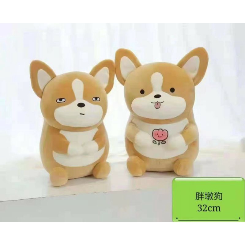 Thú bông cún corgi mặt dui dẻ/mặt quạo 30cm đáng iu