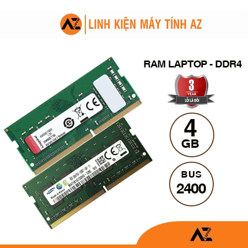 RAM LAPTOP DDR4 4GB  CHO LAPTOP DELL (Bảo hành 36 tháng)