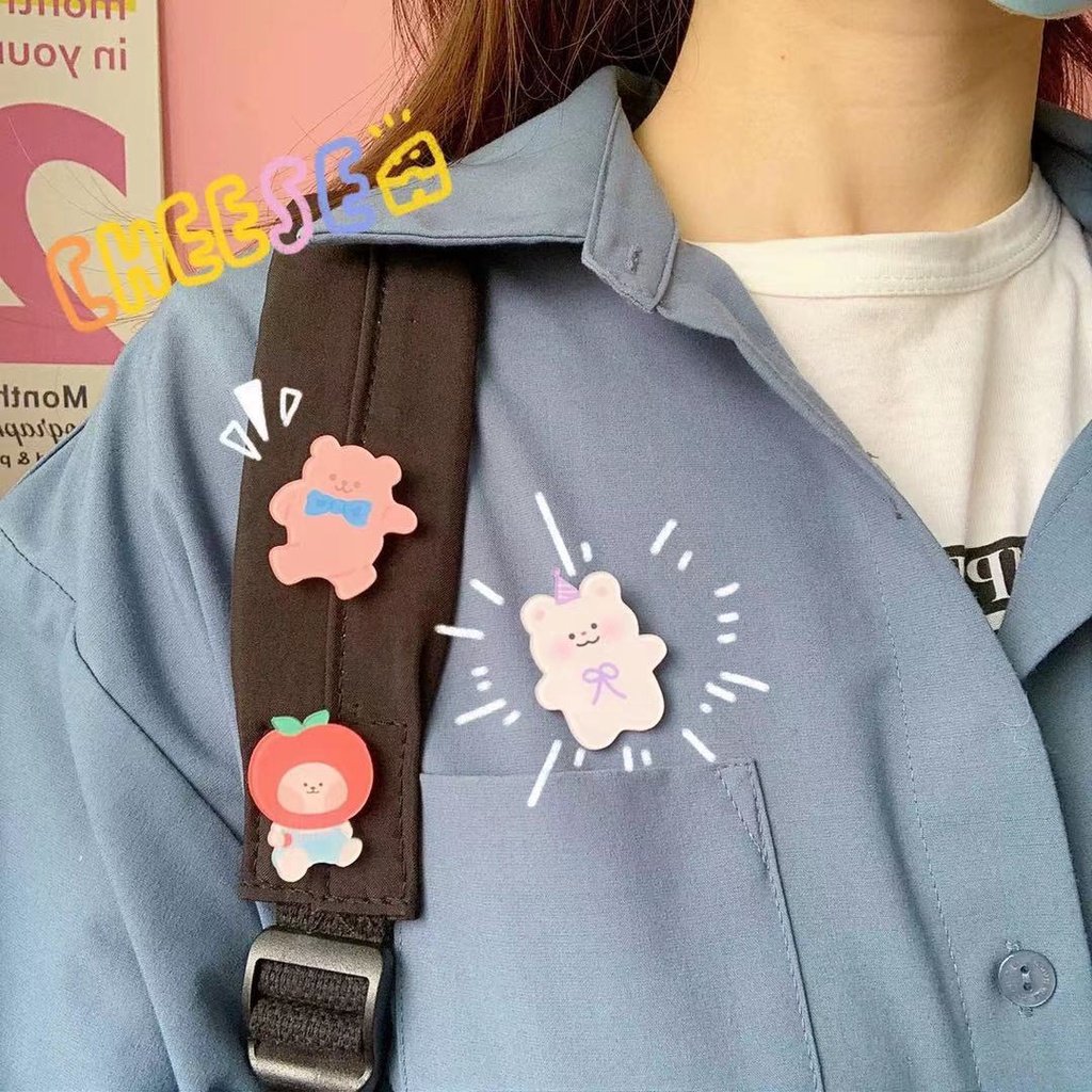 Ghim Cài Áo Hình Cô Gái Hoạt Hình Dễ Thương Sáng Tạo Hợp Thời Trang