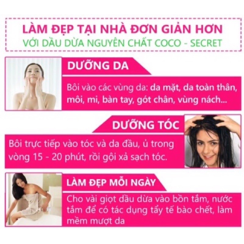 (1.2023) Dầu Dừa Nguyên Chất COCO SECRET 500ml