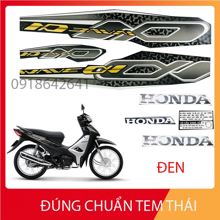 [CHUẨN TEM THÁI] BỘ TEM 3 LỚP DÁN FULL XE HÀNG XỊN CHO WAVE ANPHA ĐỜI 2019 - MÀU TRẮNG