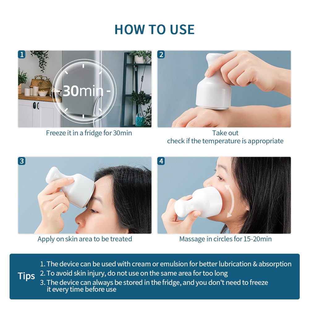 Máy mát xa FOREVERLILY làm mát da mặt chống nếp nhăn và thu nhỏ lỗ chân lông