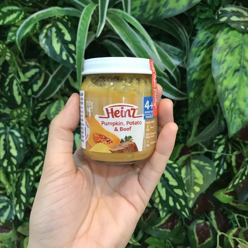Heinz Bí đỏ, khoai tây và bò nghiền cho trẻ từ 4 tháng tuổi Pumpkin, Potato & Beef 110g