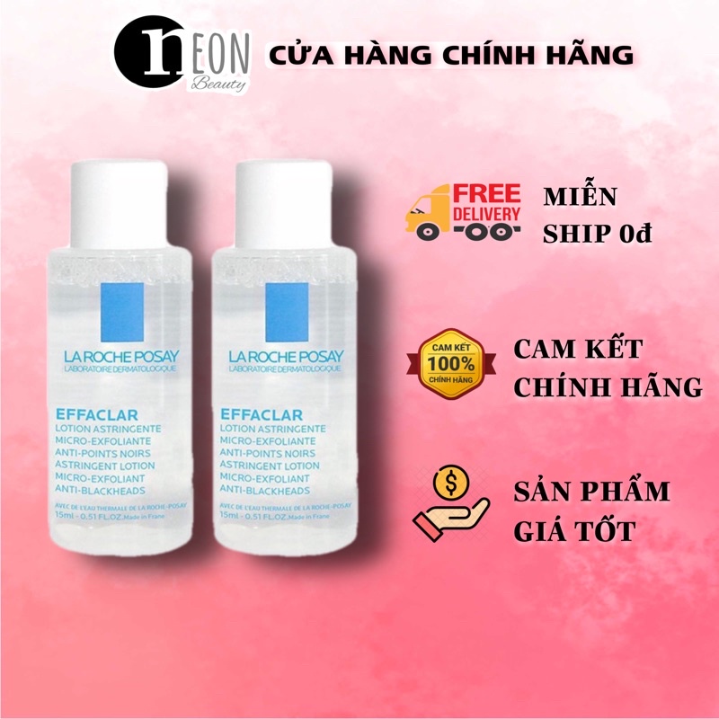 Nước Hoa Hồng Cho Da Dầu Mụn LA ROCHE-POSAY Effaclar Skin (vỏ trắng) - 15ml giúp se khít lỗ chân lông, làm sạch sâu