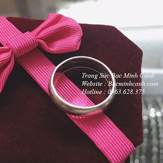Nhẫn bạc nam tròn trơn - bạc minh cảnh